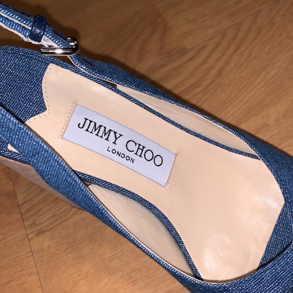 NWOB Jimmy Choo Amely Slingback Wedge Sandal, 7 - Picture 8 of 14